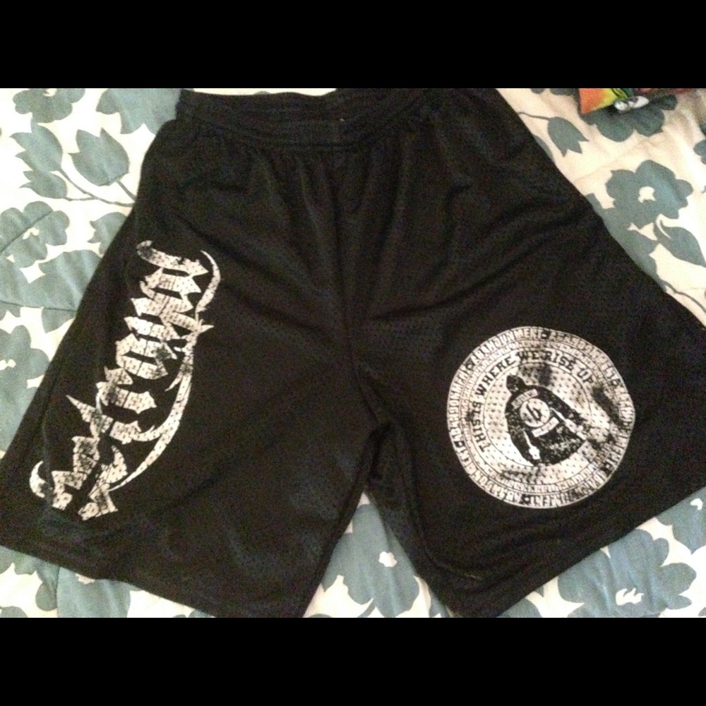 BETRAYAL band basketball shorts